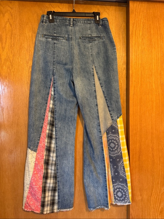 Three Bird Nest Denim - Three Bird Nest Patchwork Flare Jeans - worn once